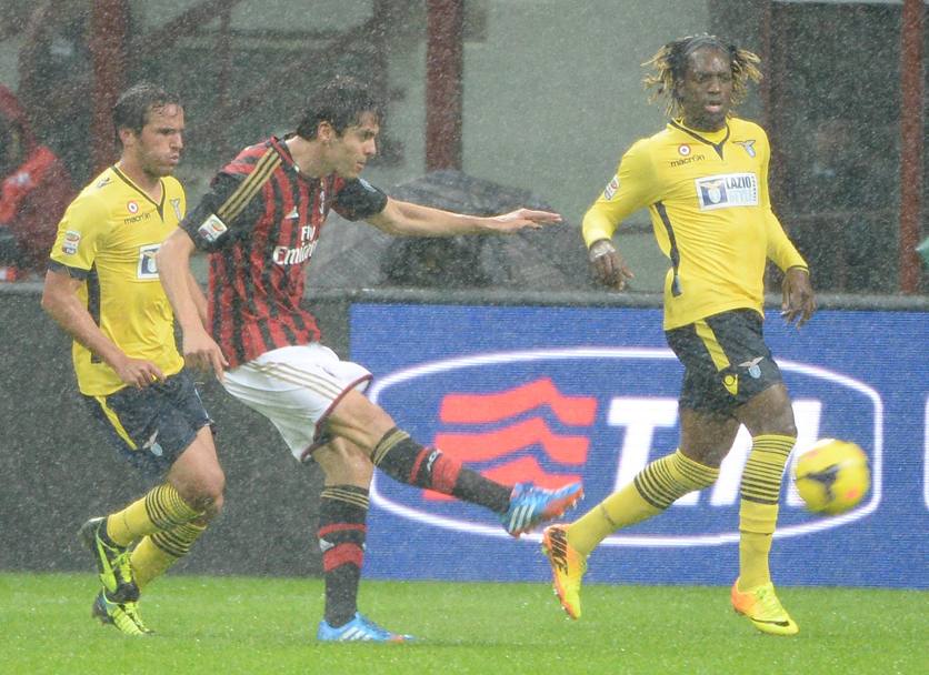 Il primo gol della seconda era arriva il 30 ottobre 2013: sotto la pioggia, fa partire un gran tiro che porta il Milan in vantaggio contro la Lazio. Poi finirà 1-1. Ansa